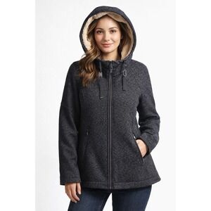 1 Madison Expedition Jacket Womens Sz Med Black Heather Heritage Collection Coat